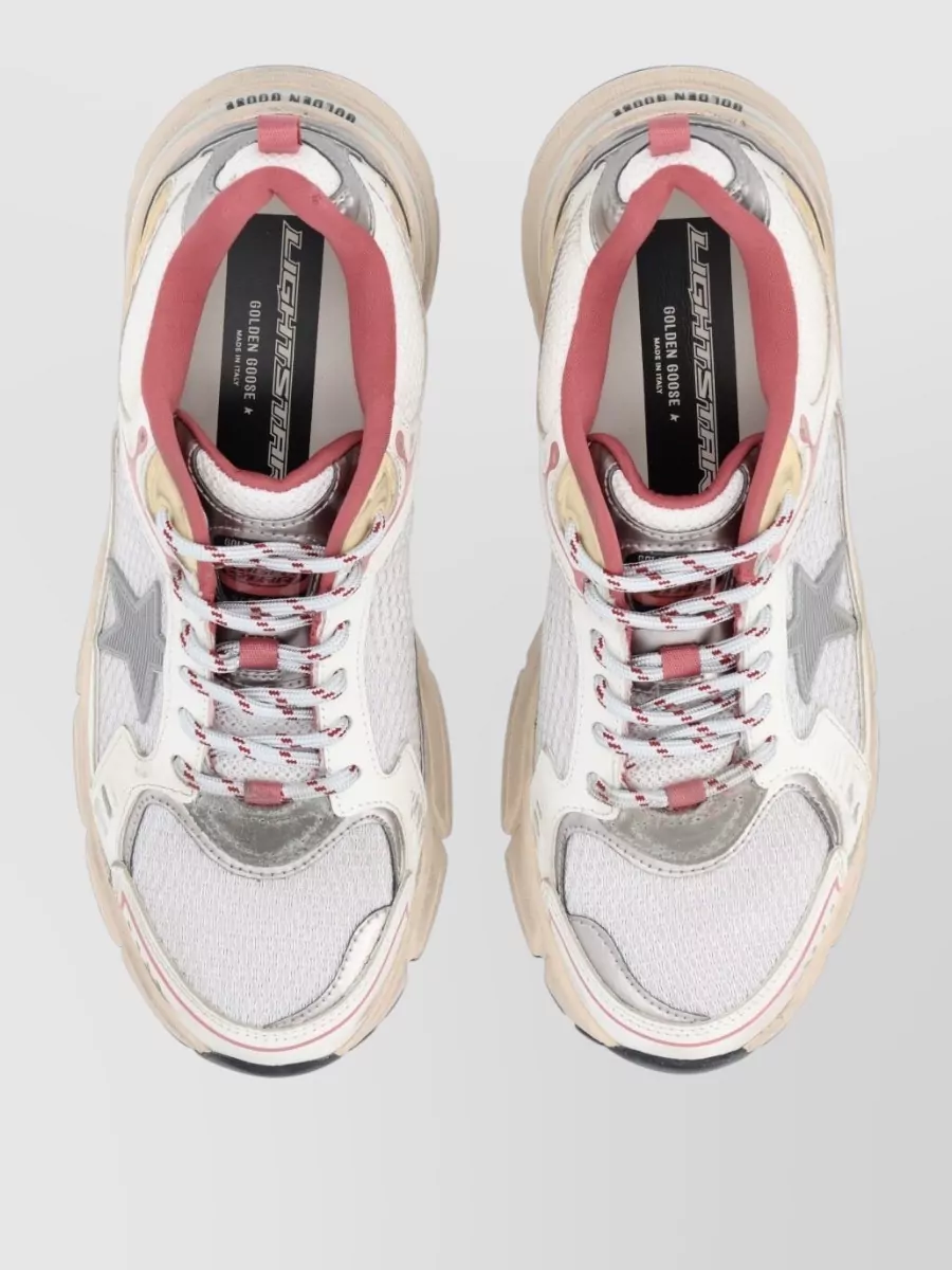 Golden Goose Lightstar Sneaker Mesh Panels Contrast Sole