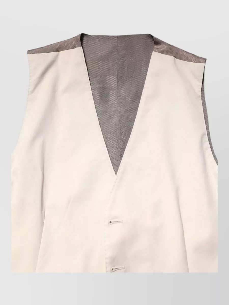 Dolce&Gabbana Cotton-Blend V-Neck Tailored Waistcoat