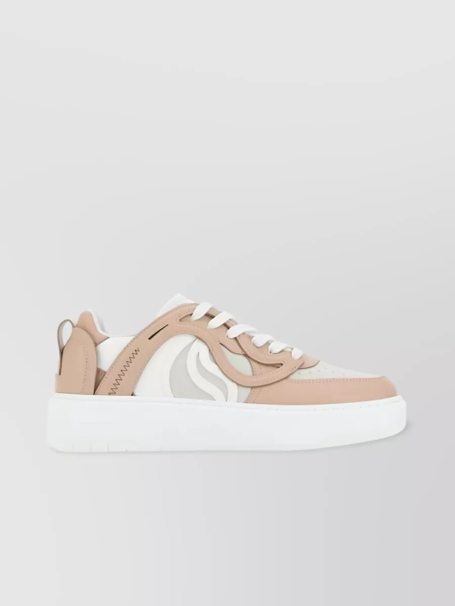 Shop Stella Mccartney S-wave 1 Minimalist Low-top Sneakers In White