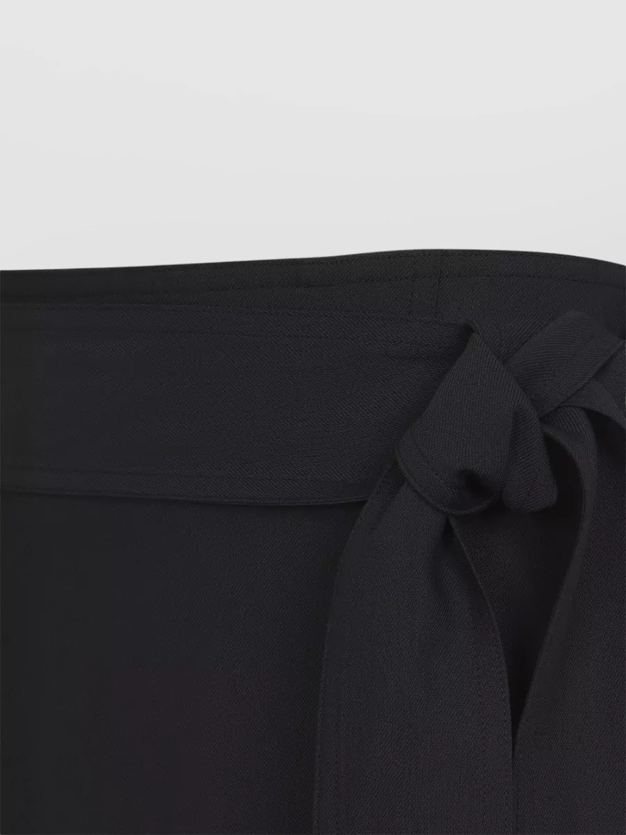 Studio Nicholson Belted Pleated Midi Wrap Skirt