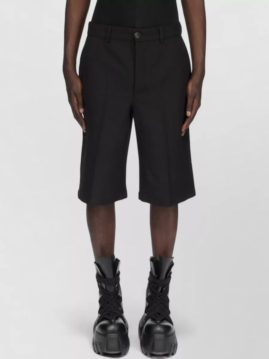 Rick Owens virgin wool knee-length tailored shorts