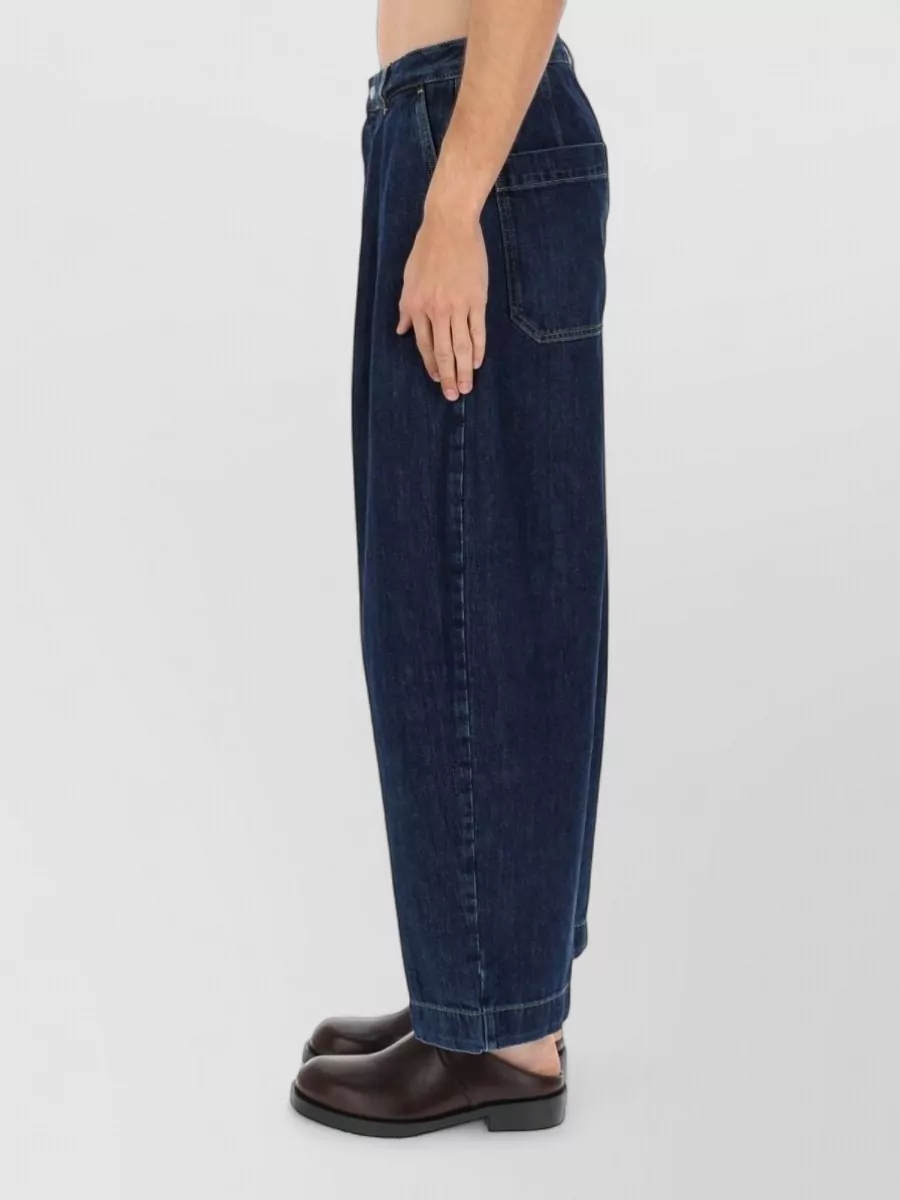 Studio Nicholson Wide Leg Denim Jeans Dark Wash
