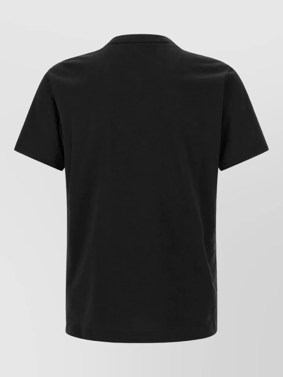 Comme Des Garçons Paint Splash Cotton Logo Print T Shirt