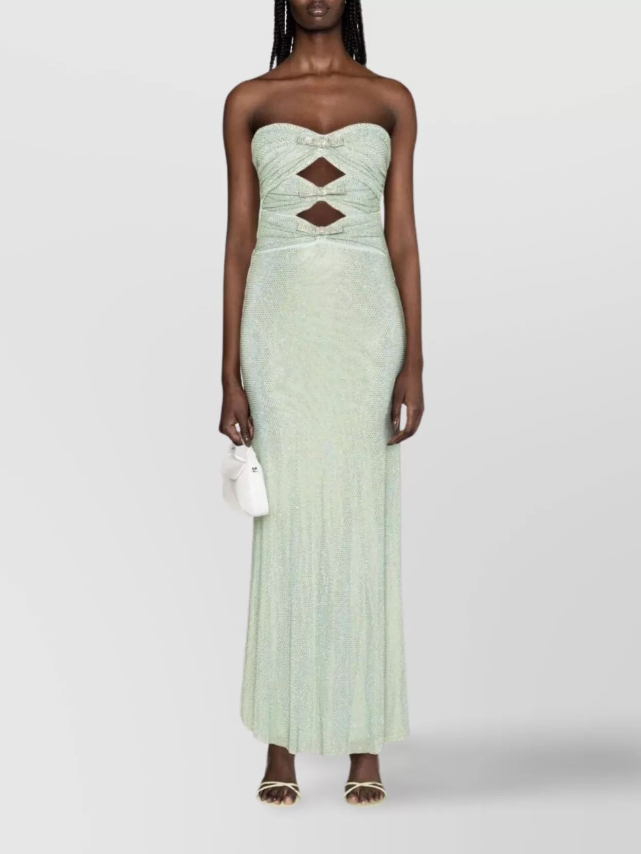 Self-Portrait Rhinestone Embellished Maxi Dress