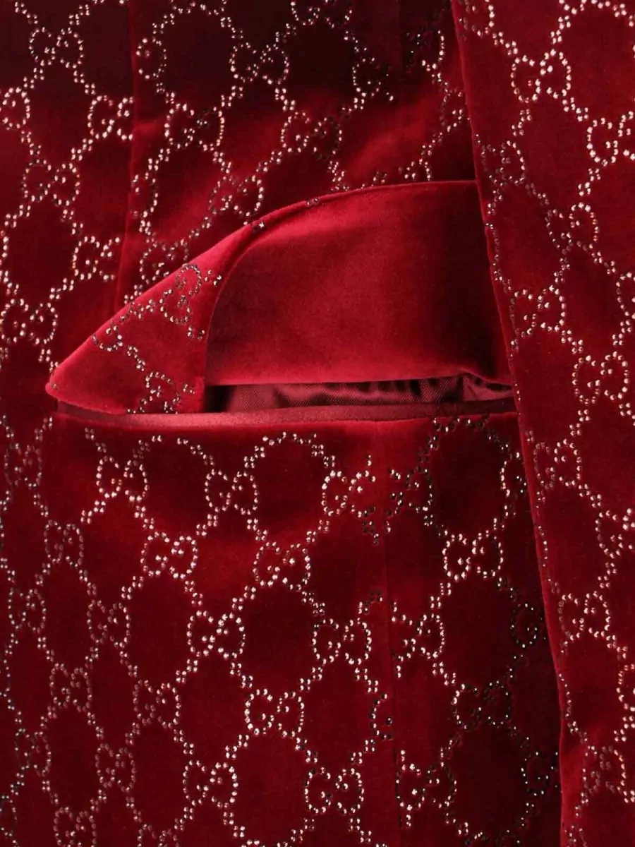 Gucci Crystal-Embellished Velvet Blazer