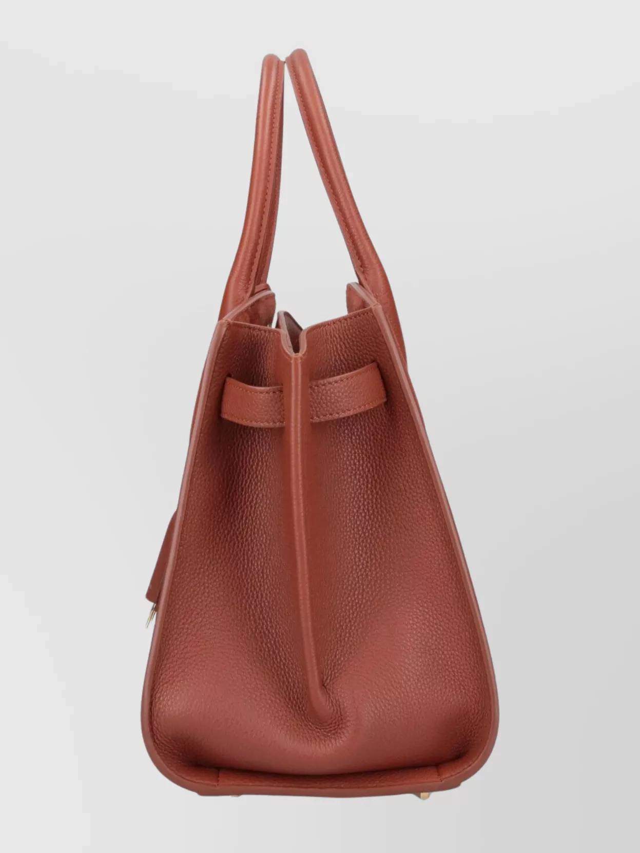 Ferragamo Structured Shoulder Bag Detachable Strap In Brown