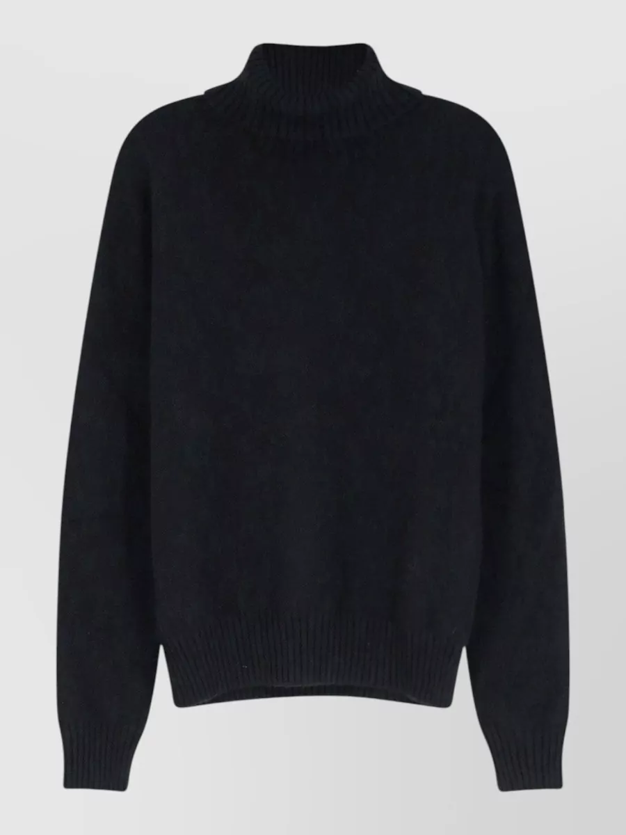 Ami Paris cashmere ribbed turtleneck sweater