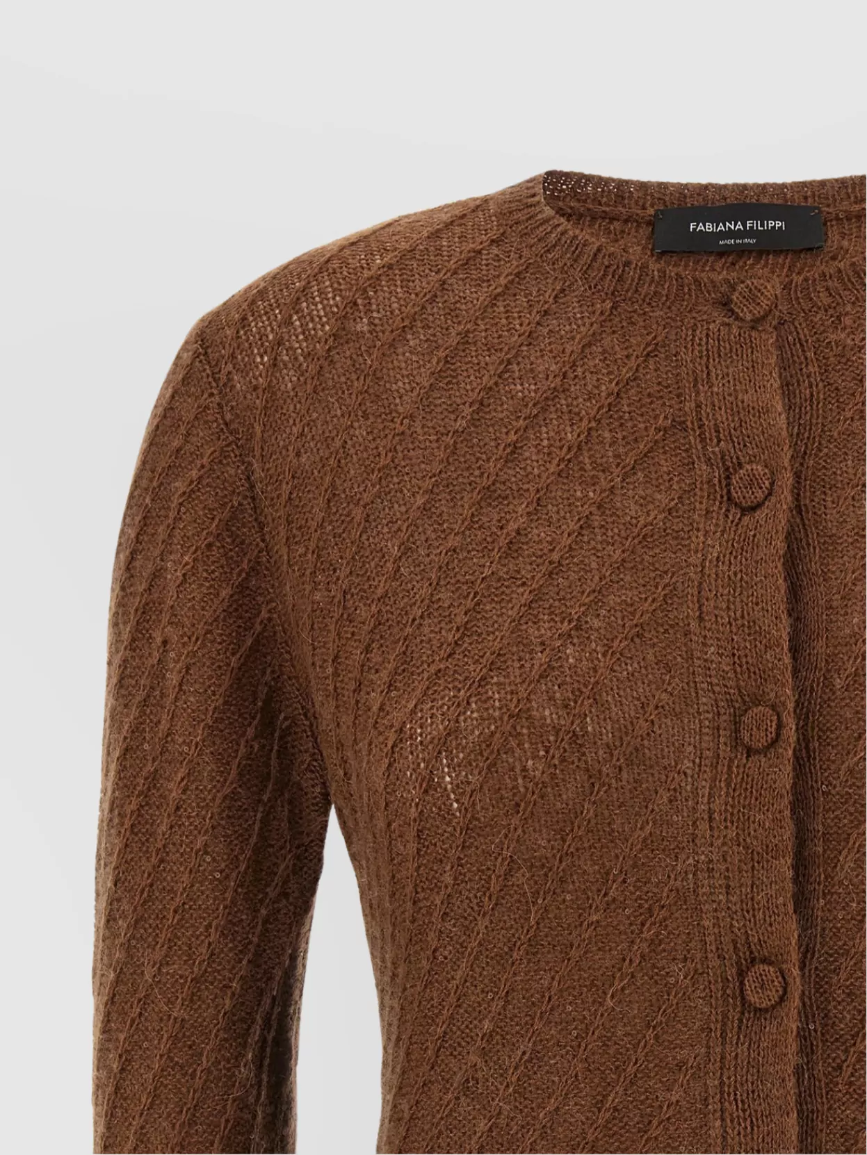 Fabiana Filippi Sequin Crochet Knit Cardigan