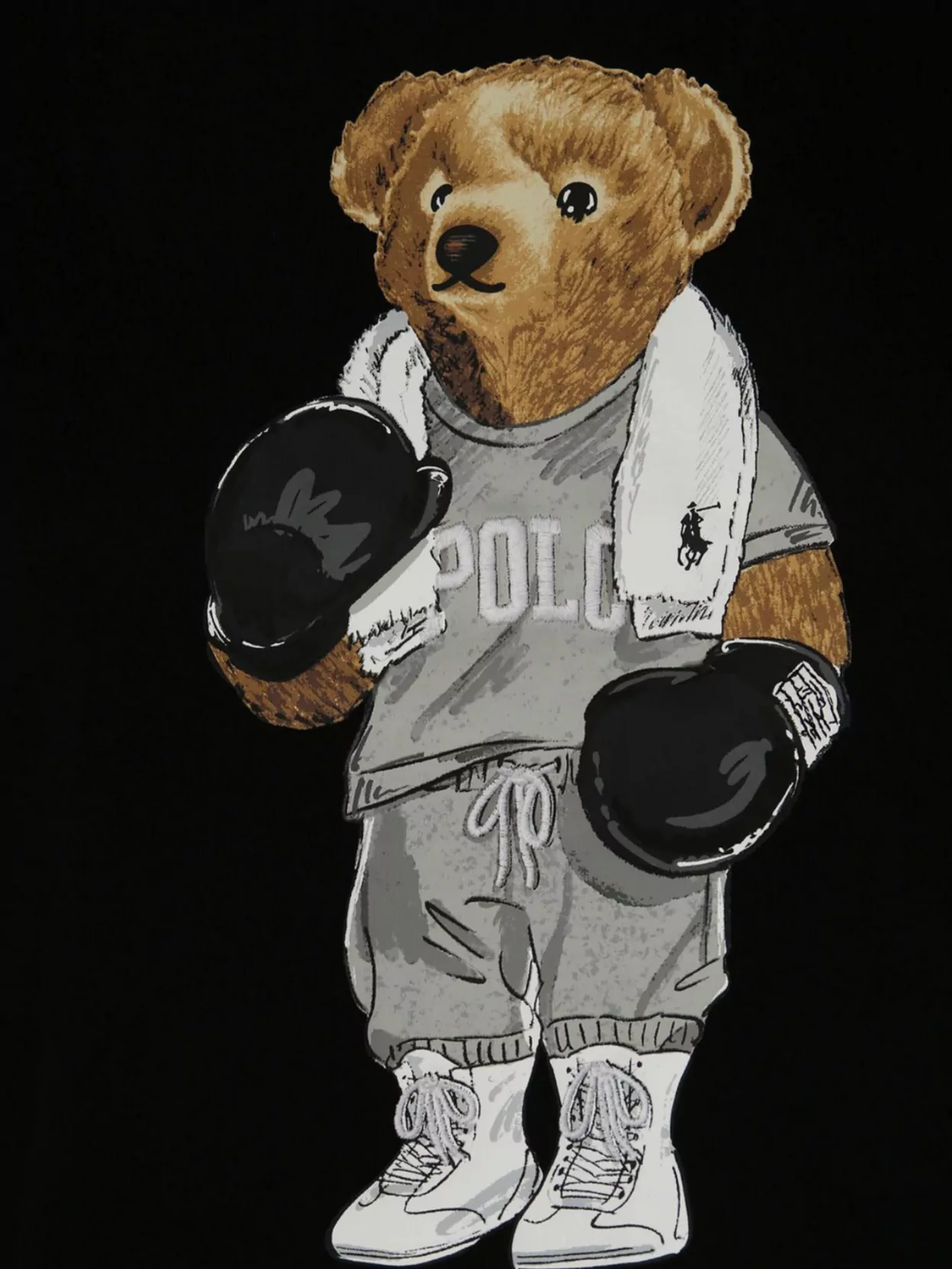 Polo Ralph Lauren Bear Graphic Print Crew Neck Short Sleeve Top
