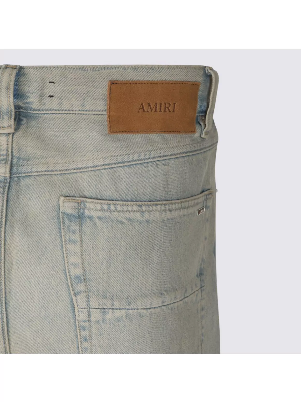 Amiri Straight Trousers With Pockets And Belt Loops In Gray