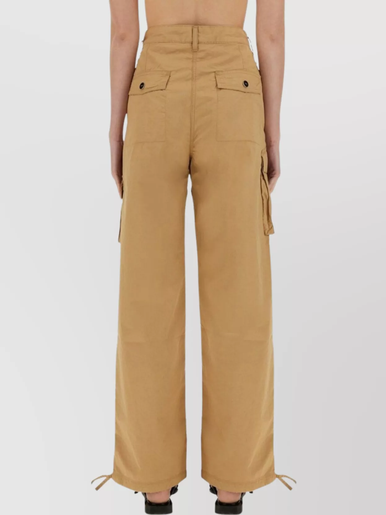 Ganni Cargo Pants In Cotton Twill