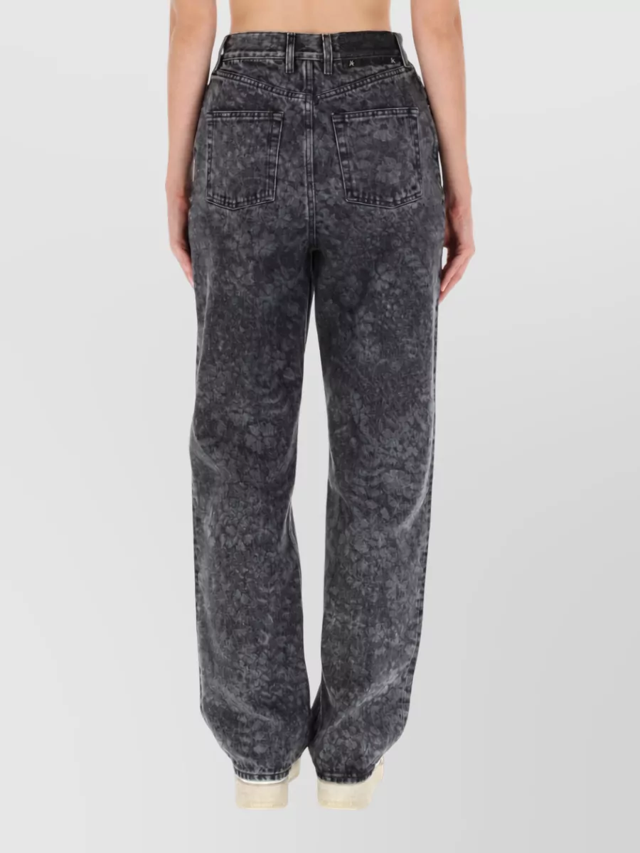 Golden Goose Floral-Print Denim Jeans