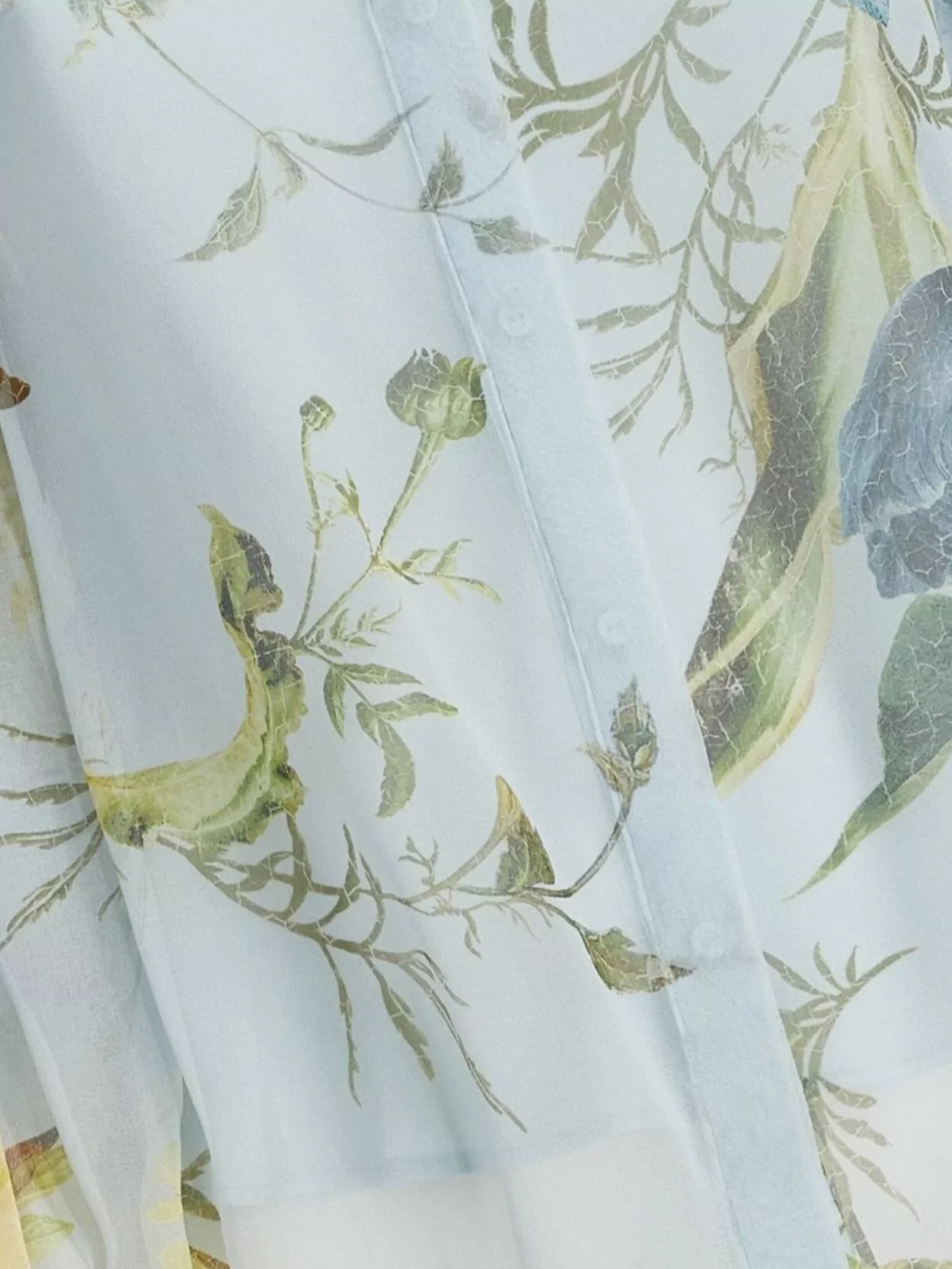 ERDEM BREALEY SILK VOILE SHIRT WITH FLORAL PRINT