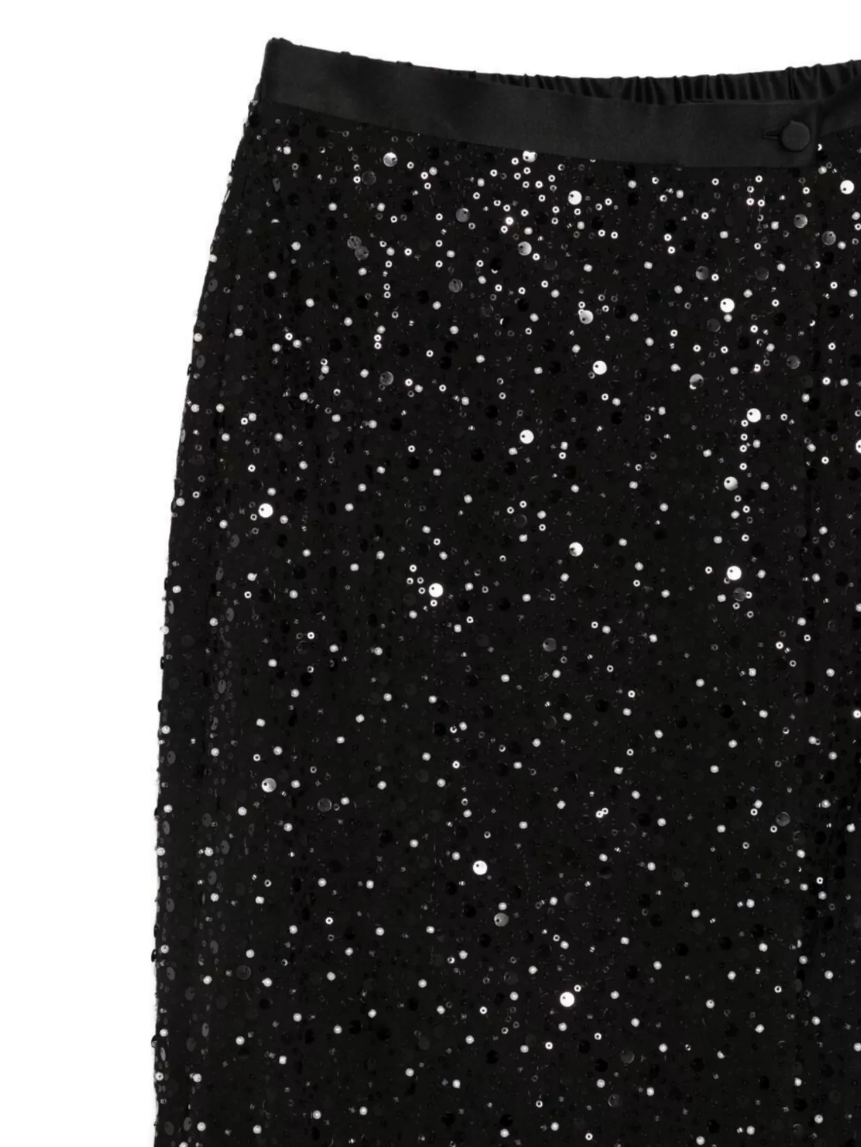 Emporio Armani Midi Skirt With Back Slit And Sequins