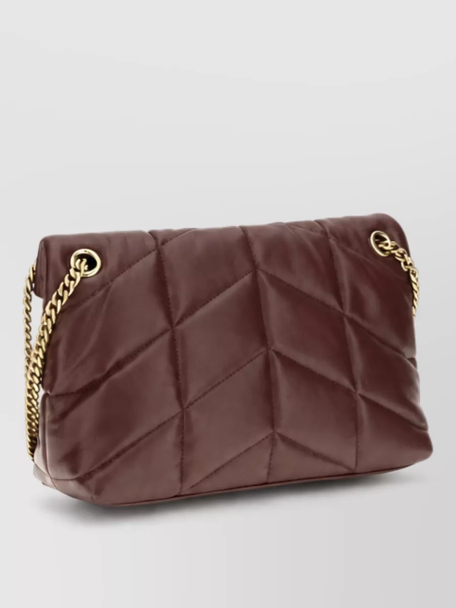 Saint Laurent Na Lamb Leather Clutch Bag