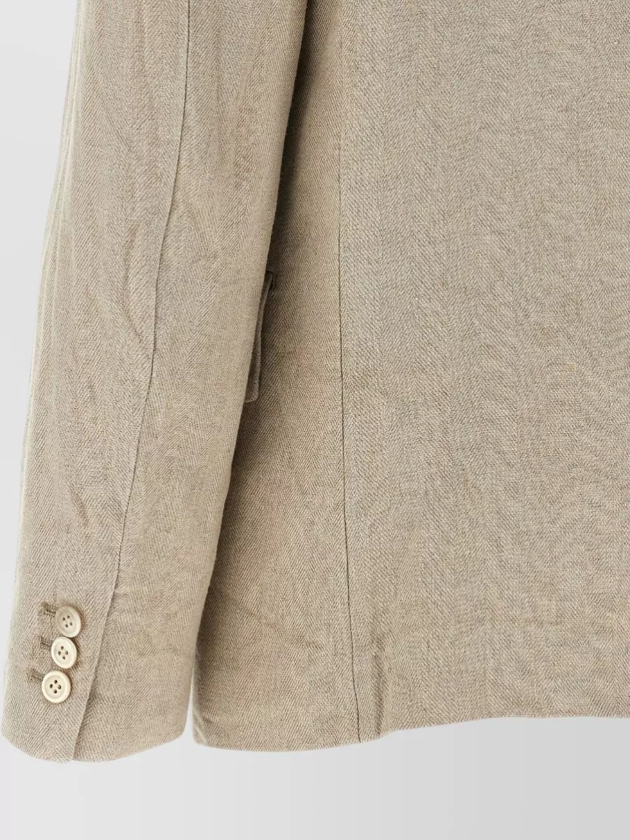 Comme Des Garçons Linen Single-Breasted Blazer