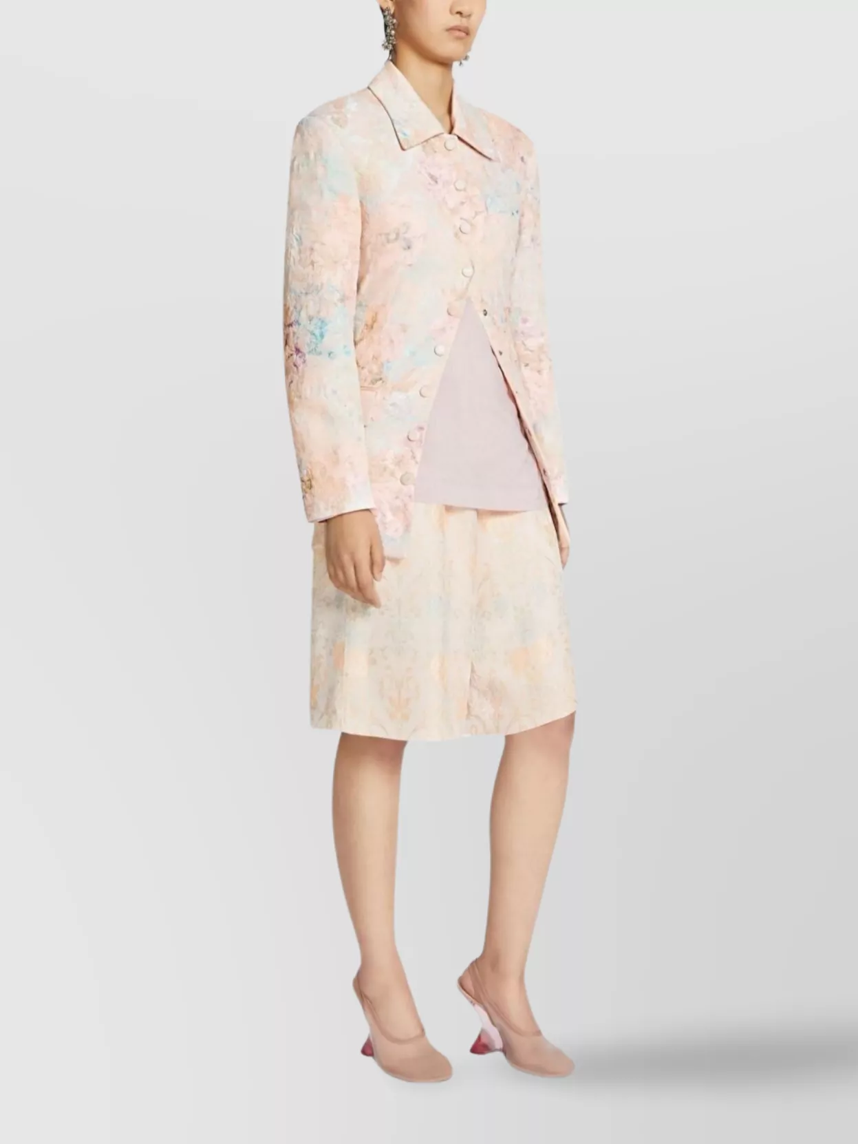Dries Van Noten Notched Lapel Floral Jacket With Pockets