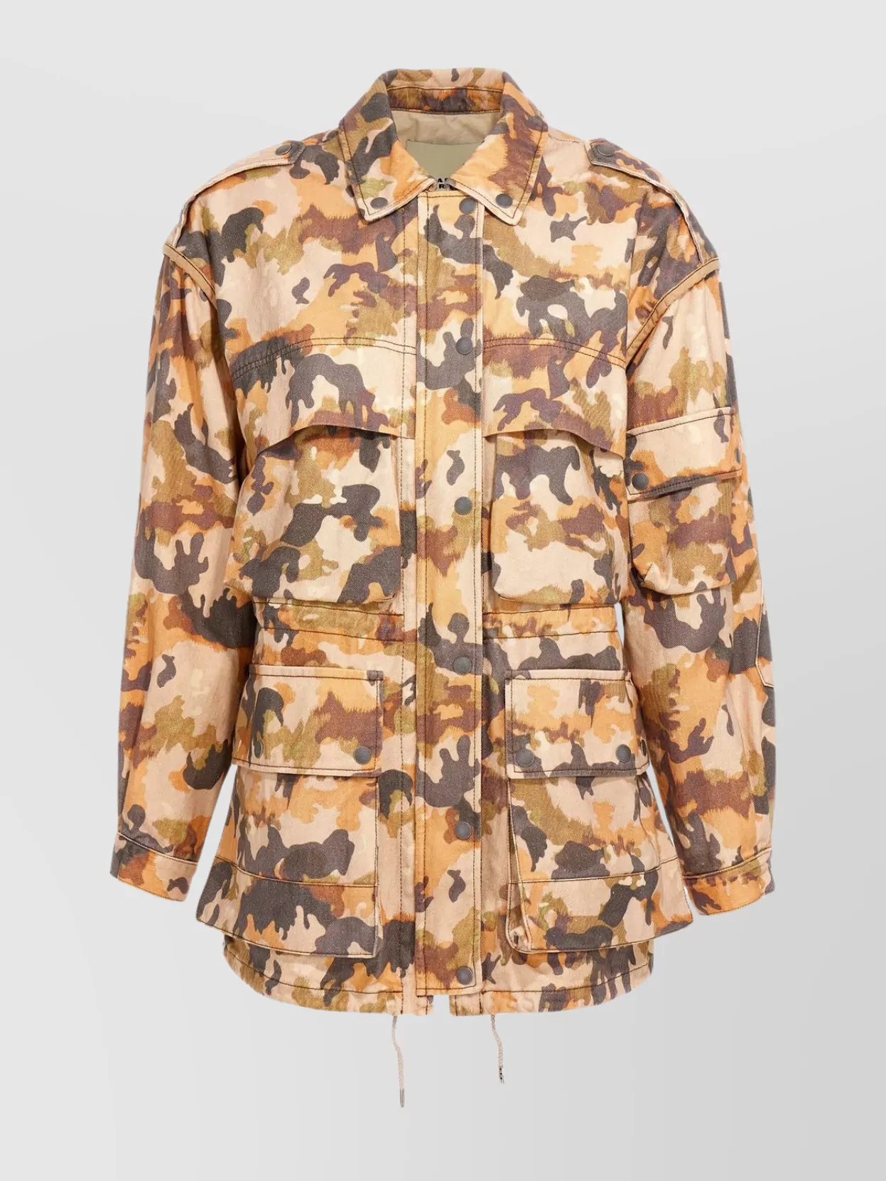 Isabel Marant 'camouflage Utility' Jacket Drawstring In Multi