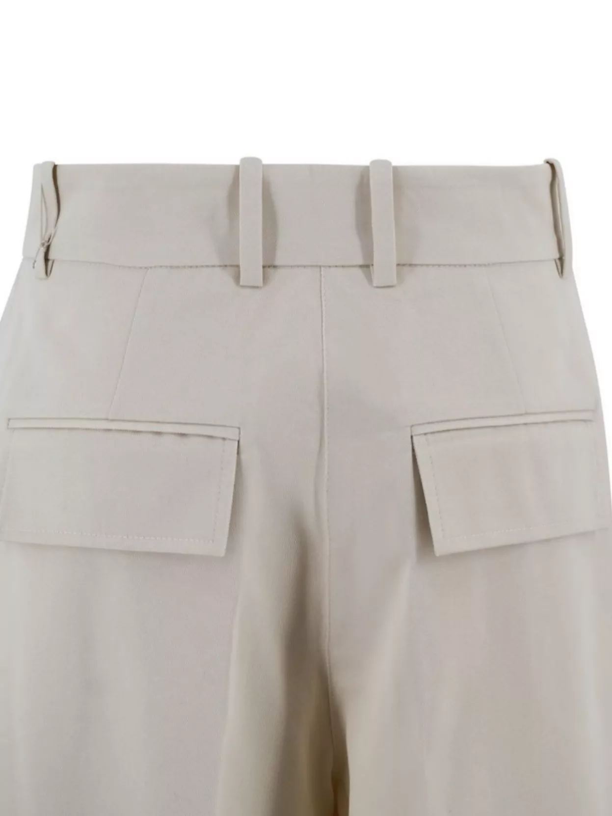 P.a.r.o.s.h Relaxed Wide Leg Trousers Pockets In Neutral