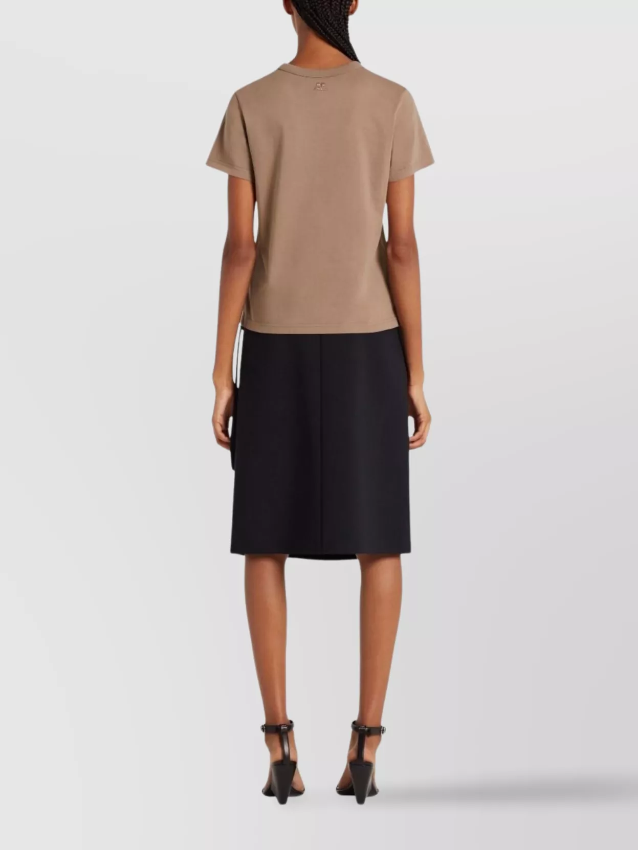 Courrèges Crew Neck Embroidered Detail Short Sleeves