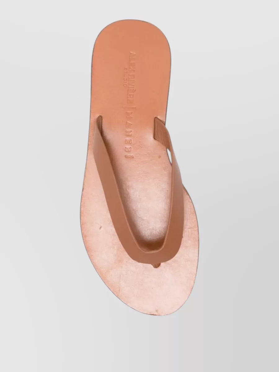 Manebi Leather Thong Sandals