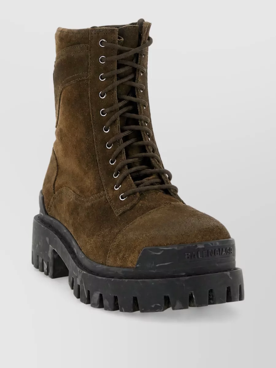 Balenciaga leather combat boots