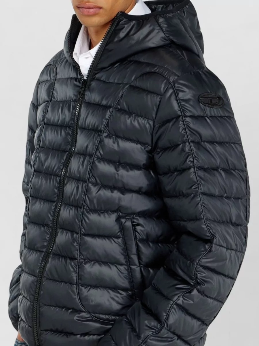 Diesel Down Hooded Sleeveless Padded Coat