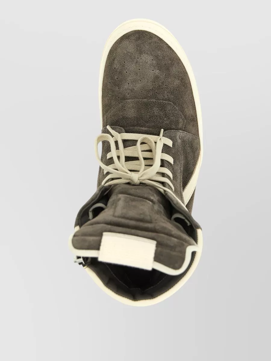 Rick Owens Leather Hi-Top Sneakers