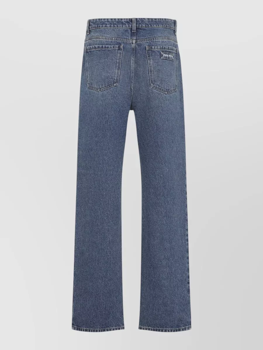 Miu Miu denim high-rise straight-leg jeans