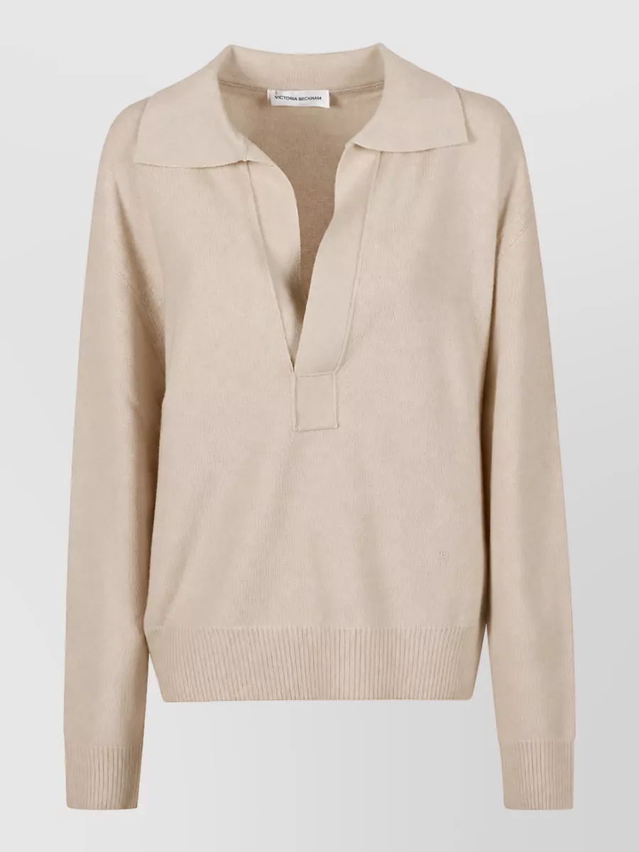 Victoria Beckham polo neck knitted top