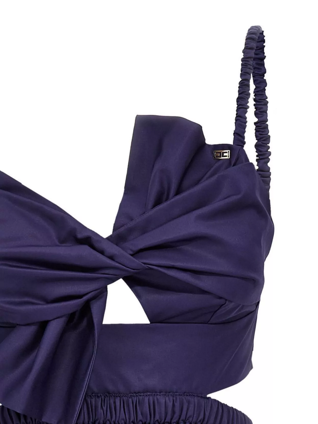 Elisabetta Franchi Bow Detail Cut-Out Mini Dress