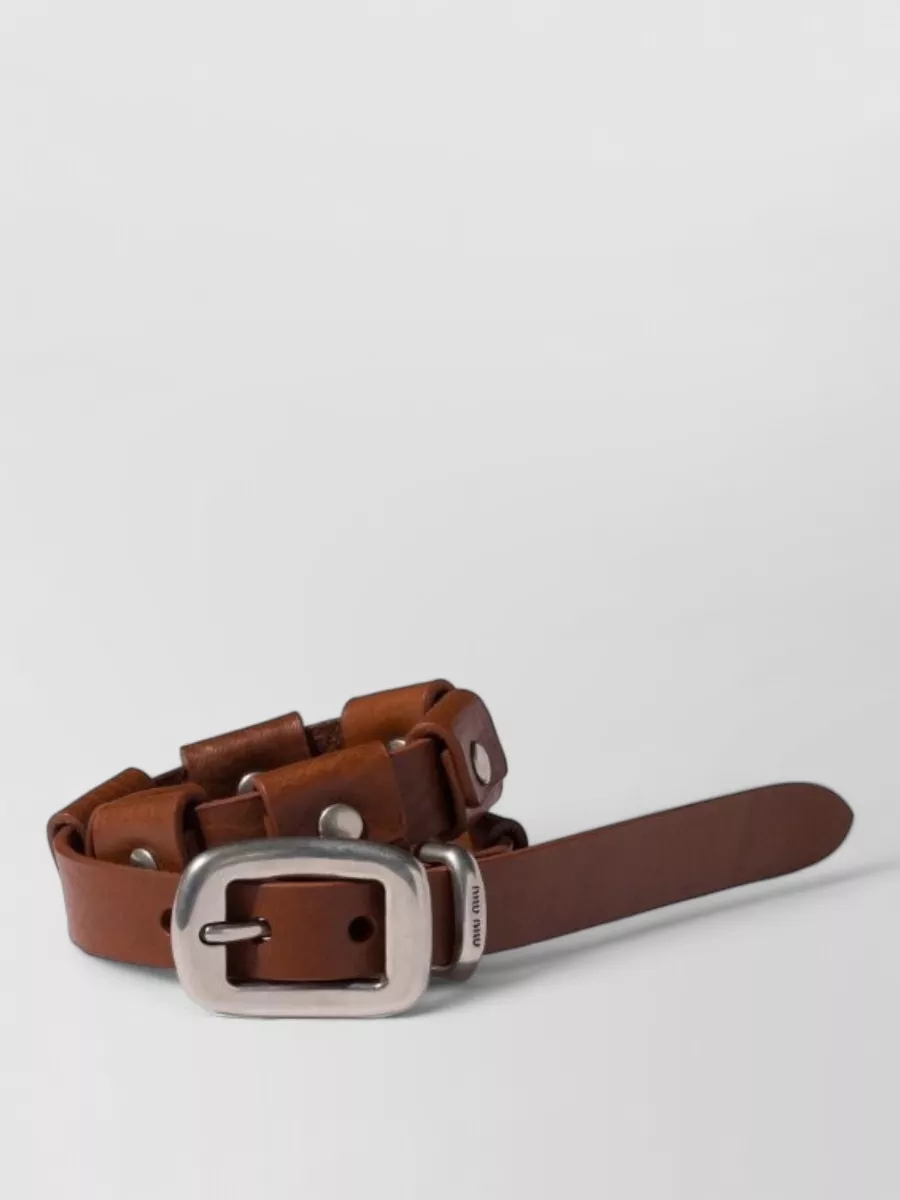 Miu Miu Leather Bracelet