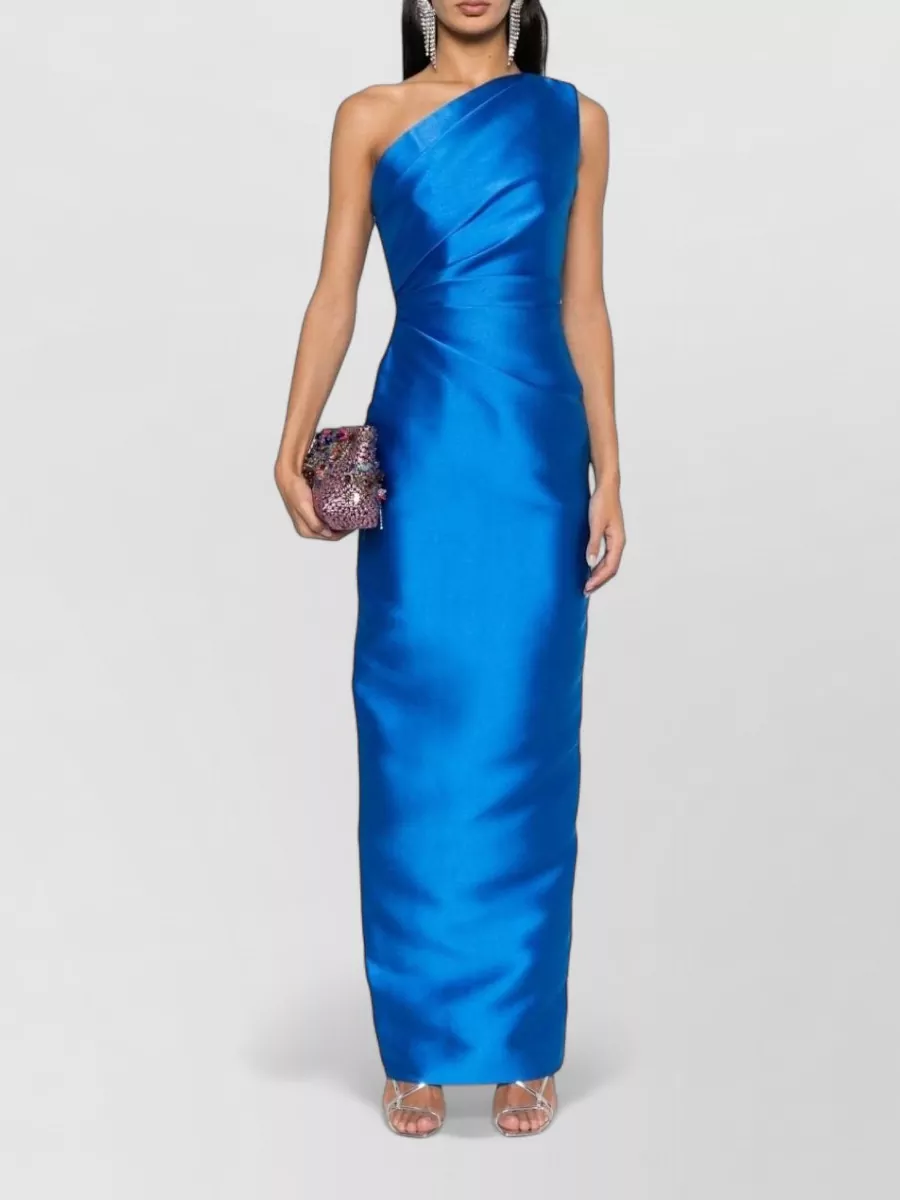 Solace London Draped One-Shoulder Sleeveless Mini Dress