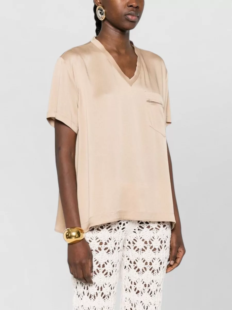 Fabiana Filippi Sleeveless V Neck Top Relaxed Fit