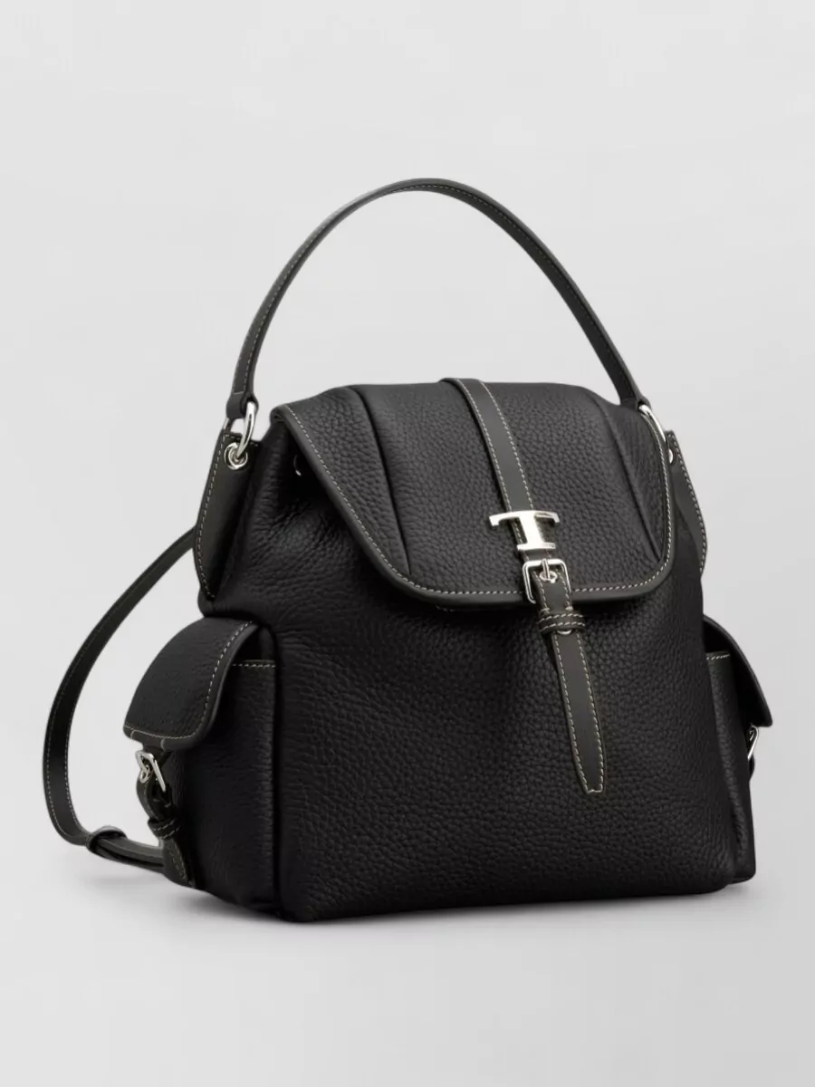 Tod's T Timeless Mini Leather Bucket Bag