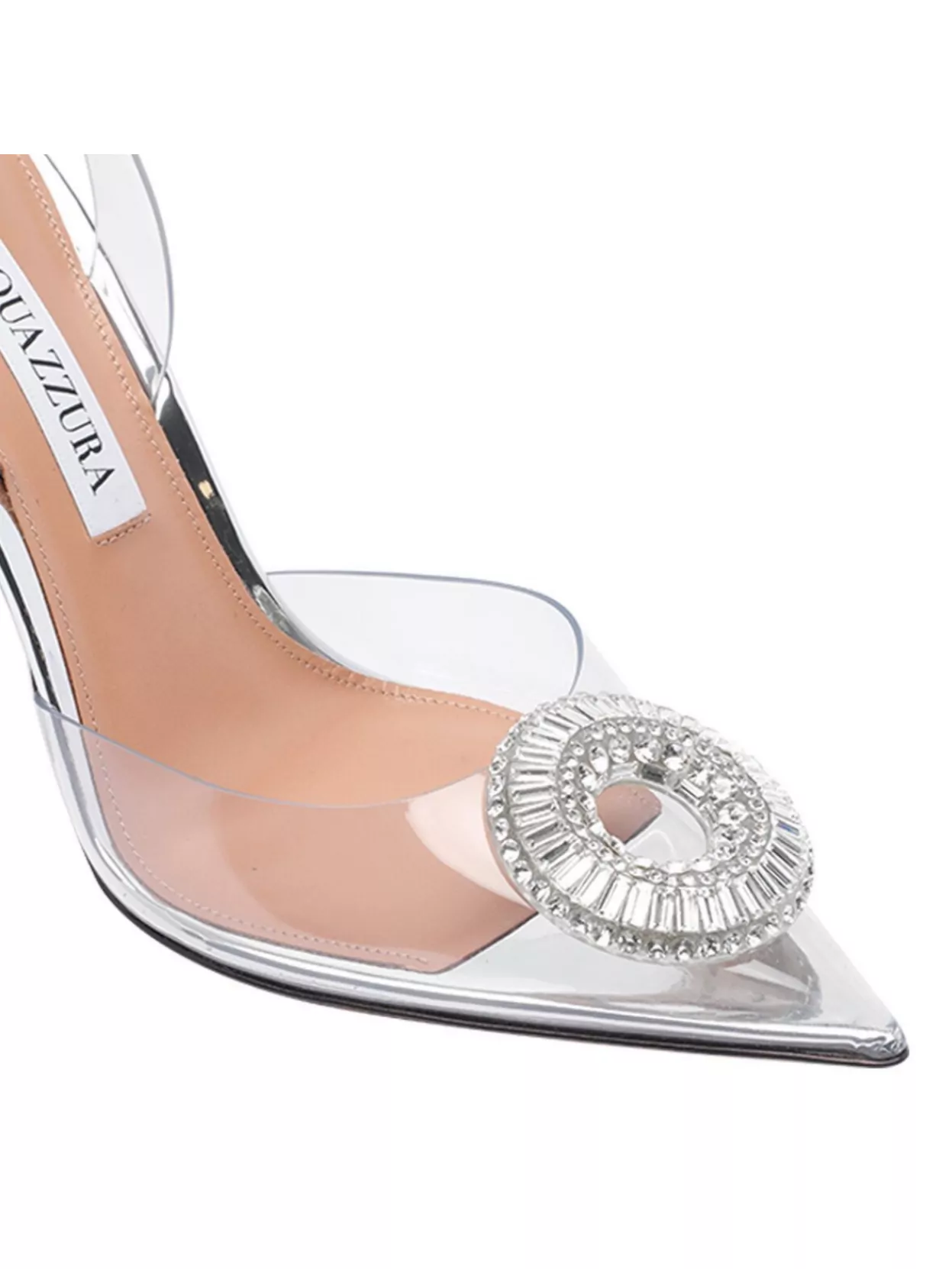 Aquazzura Crystal Embellished Pointed Toe Pumps