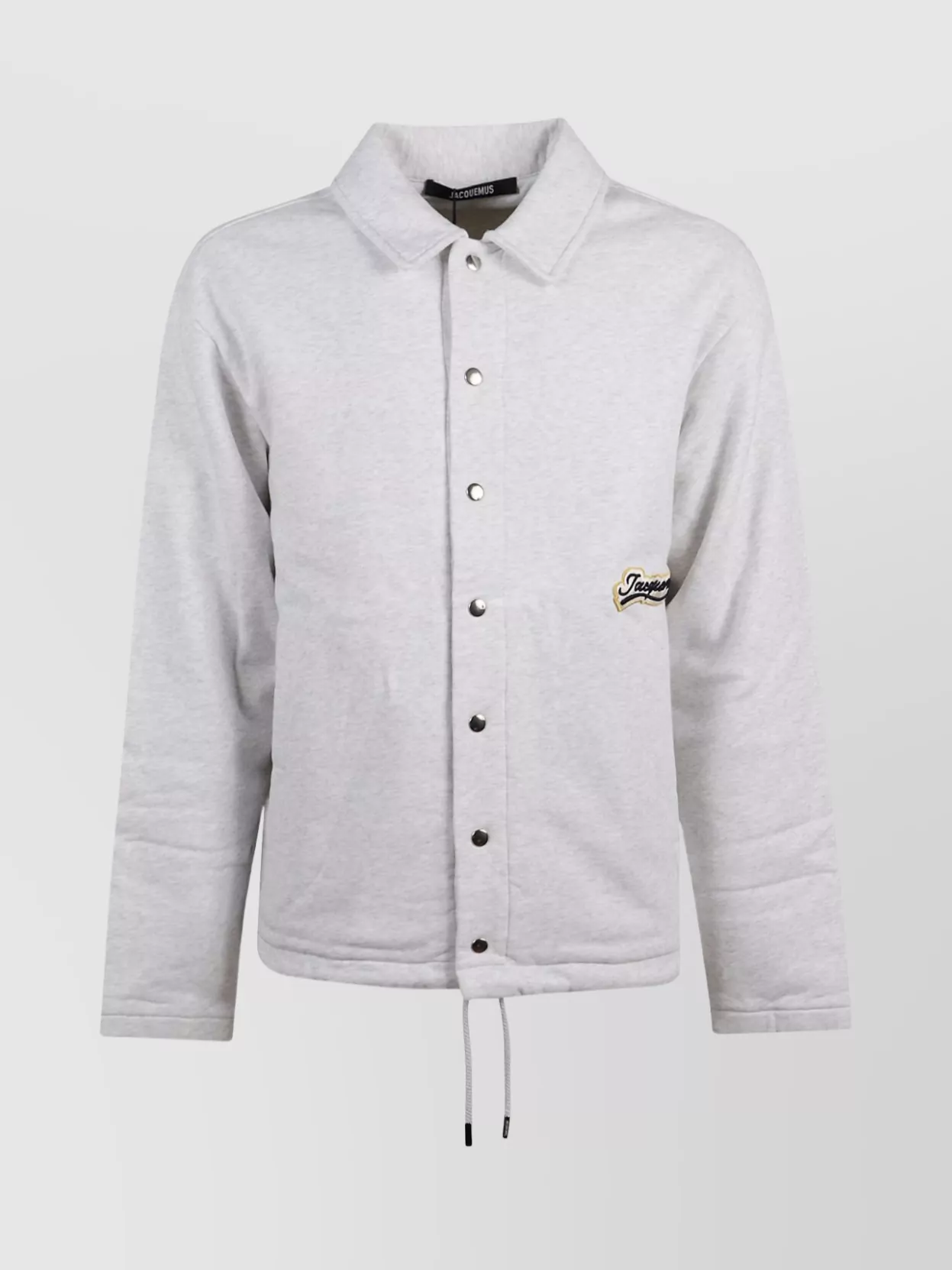 Jacquemus Cotton Overshirt With Drawstring And Pockets In Gray