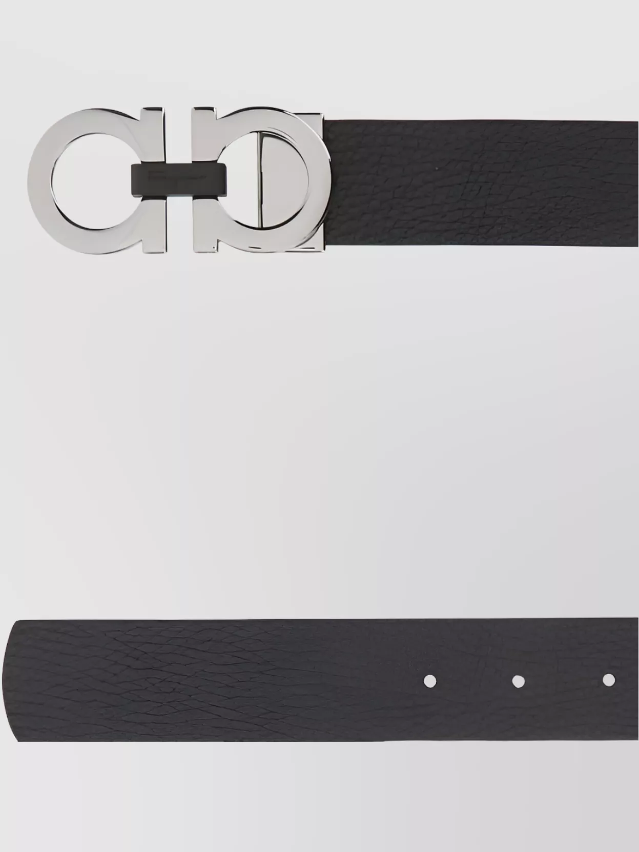 Ferragamo Textured Finish Wide Belt Accessory In Black