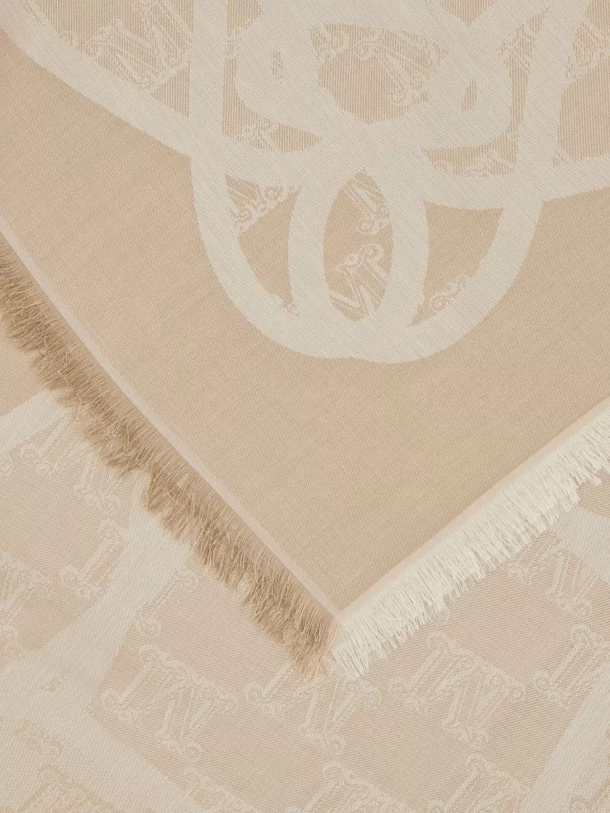 Max Mara Silk Scarf With Embroidered Monogram Pattern