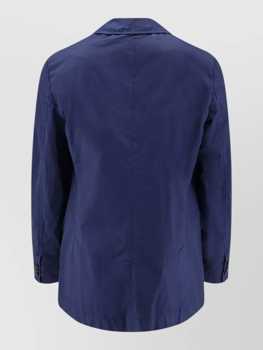 Aspesi Long Sleeve Blazer Front Pockets Lapel In Blue