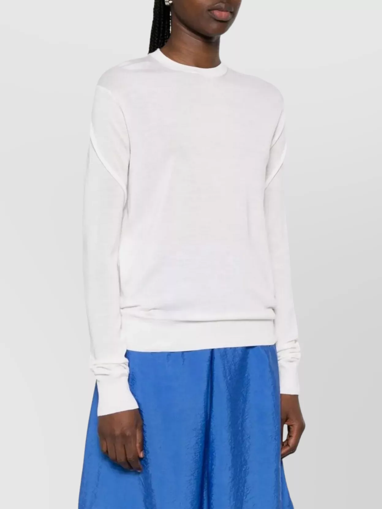Totême Crewneck Knit Long Sleeves In White