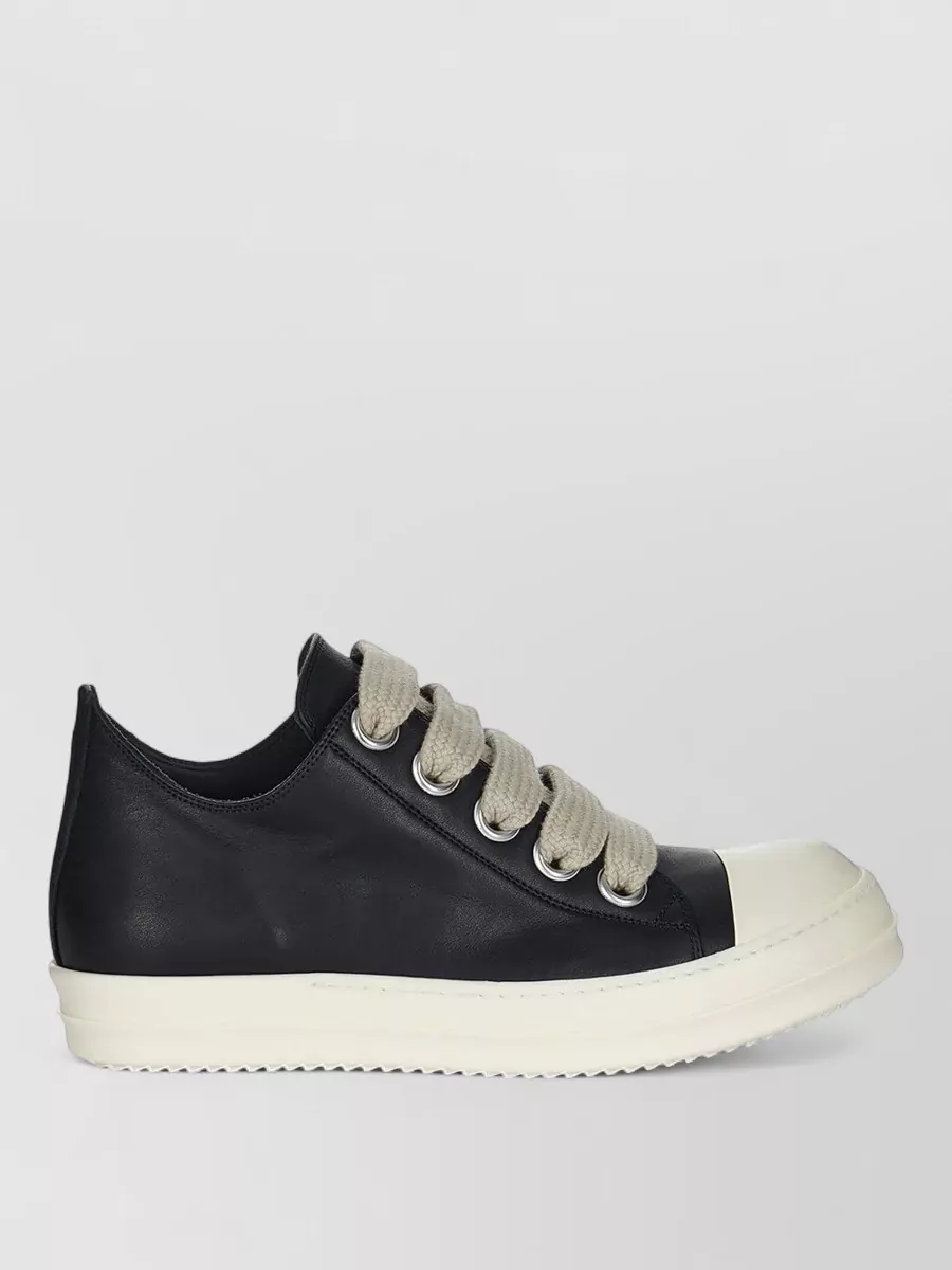 Rick Owens Leather Low-Top Sneakers