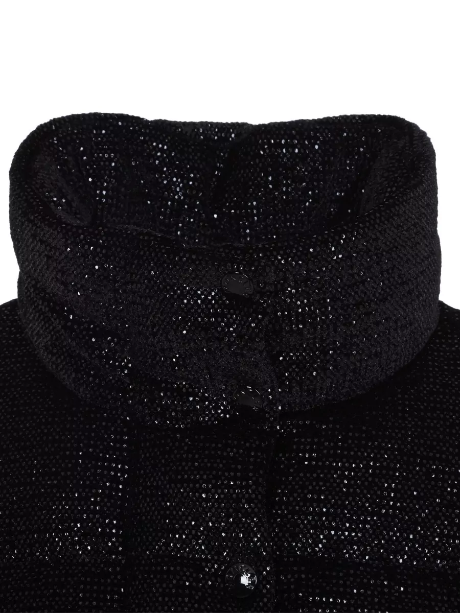 Moncler Velvet Belted Quilted Down Puffer Jacket