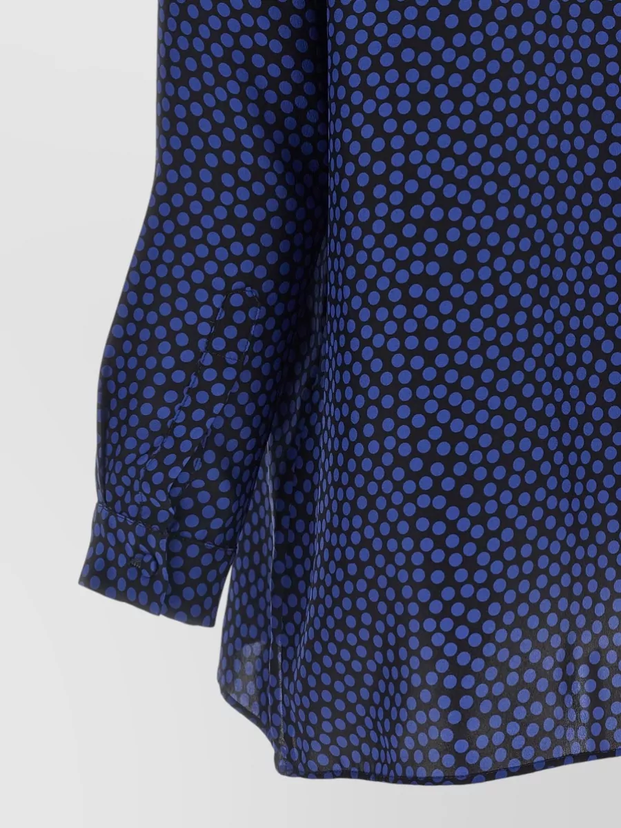 Gianluca Capannolo Silk Polka Dot Lavallière Blouse