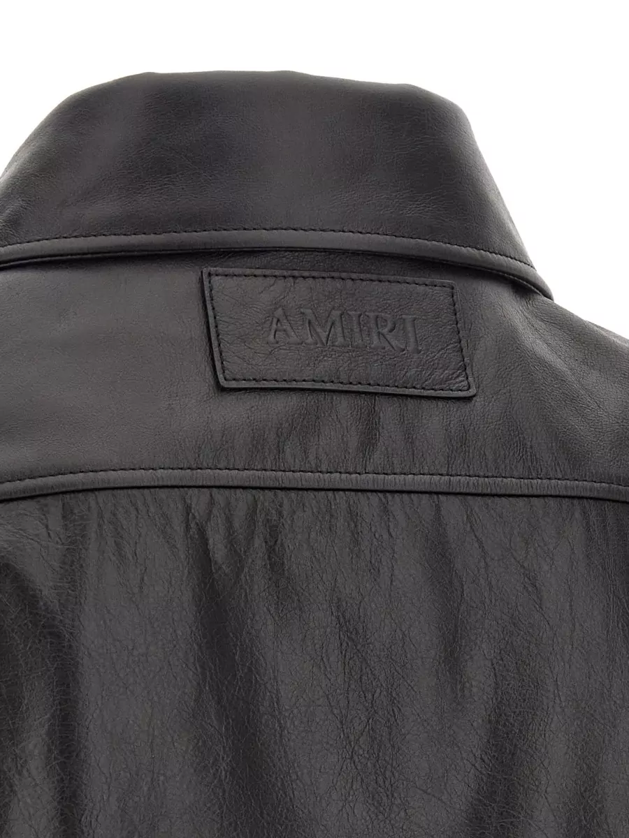 Amiri Leather Zip Jacket