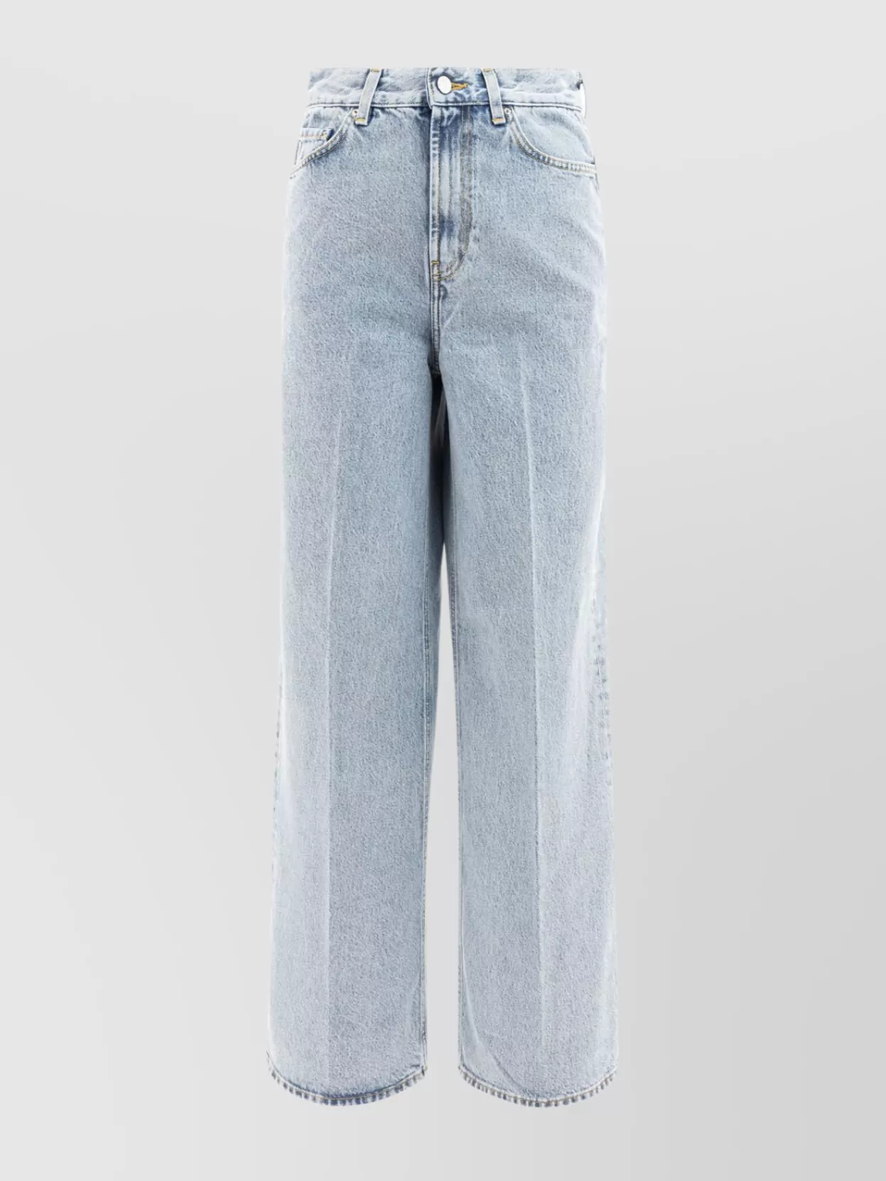 Totême Relaxed Fit Wide Leg Denim Trousers