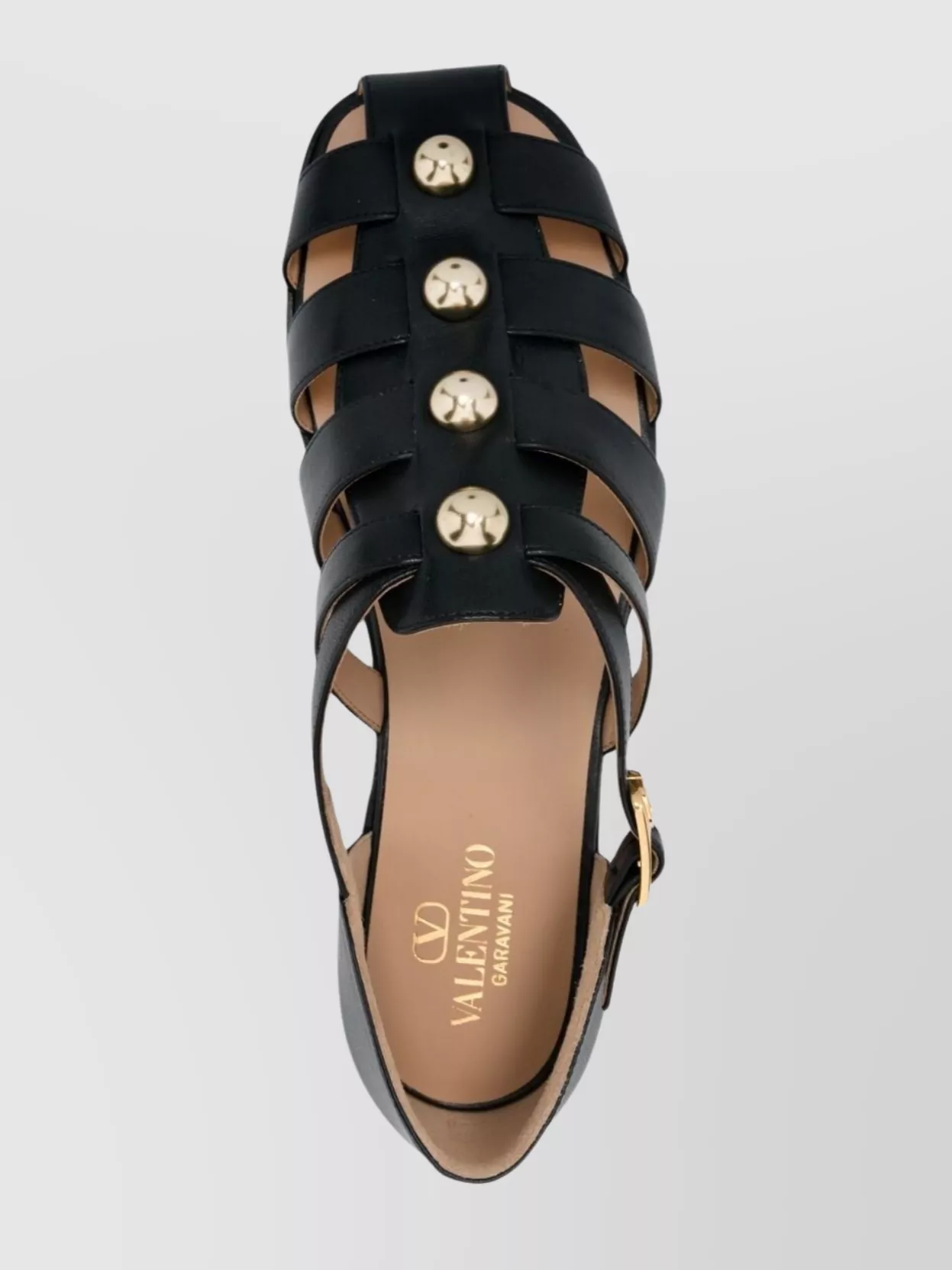 Valentino Studshield Fisherman Sandals In Calf Leather