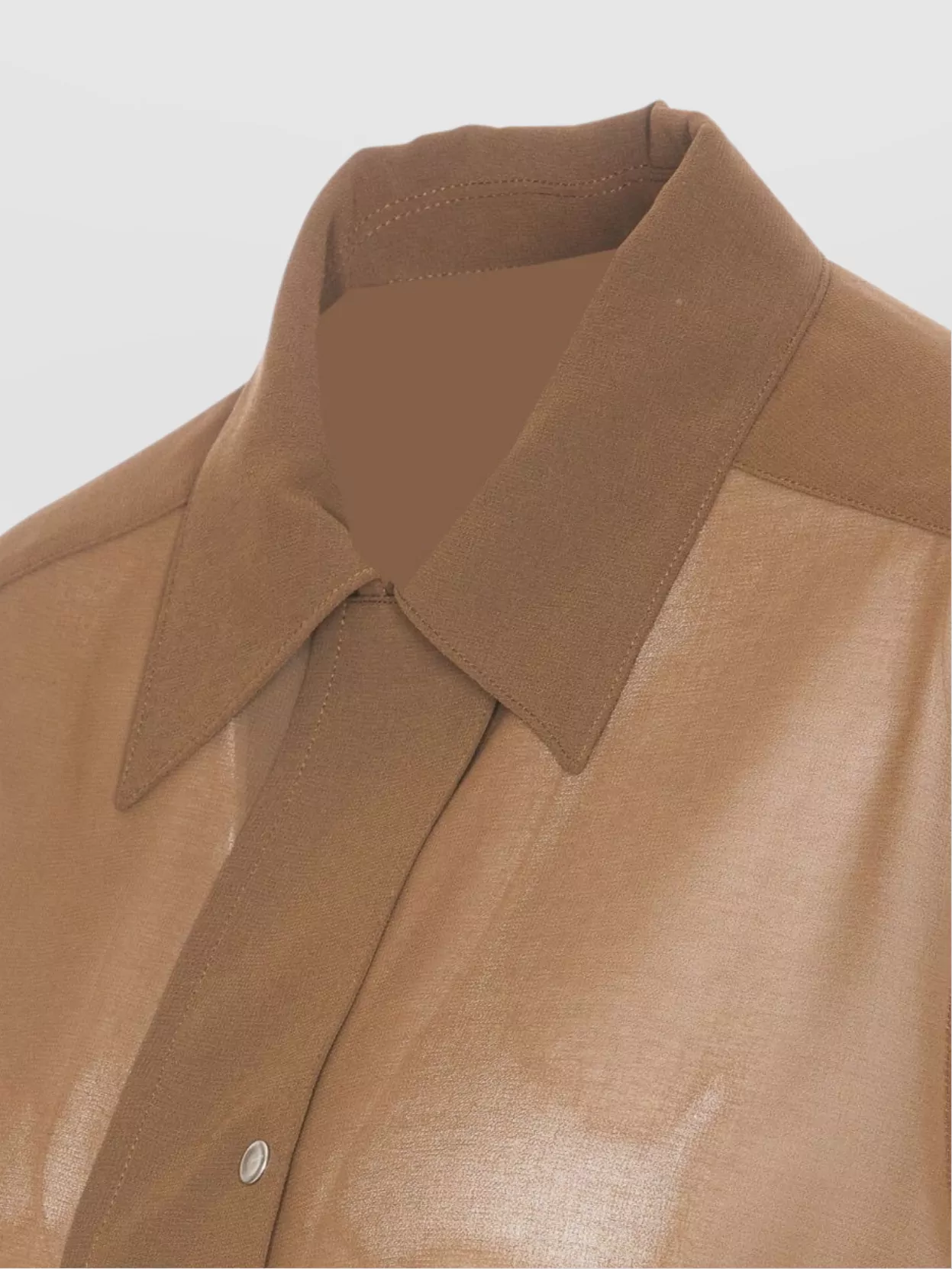 Pinko Sheer Fabric Pointed Collar Cuffed Sleeves