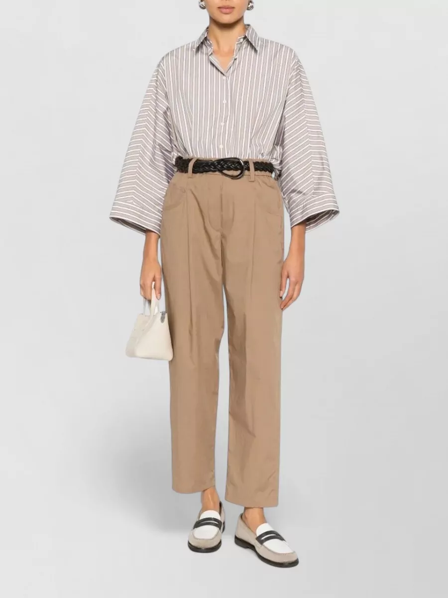 Brunello Cucinelli Poplin Five Pocket Track Trousers Monili