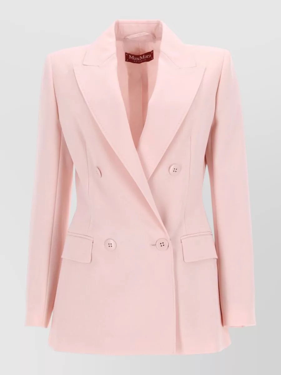 Max Mara virgin wool fitted double-breasted jacket